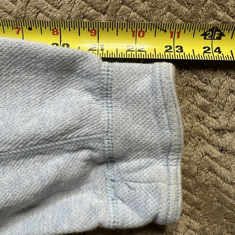 Tommy Bahama 1/4 Snap Cotton Mock‎ Neck Pullover Sweater Mens Sky Light Blue